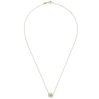 Tory Burch Icon Enamel Pendant Necklace - female - Tory Burch - Necklaces - Yellow - ONE SIZE - Accessories