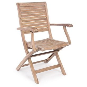 BIZZOTTO Bizzotto - Silla De Madera Estilo Natural Con Reposabrazos