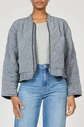 Dear John Denim Maverick Zip Front Quilted Jacket in Turbulence at Nordstrom, Size X-Large