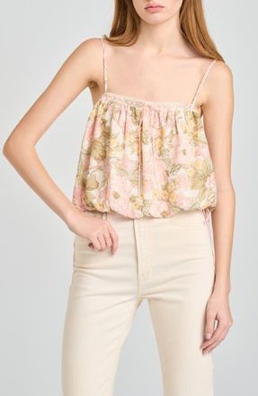 Wayf Jasmine Bubble Hem Camisole in Blush Floral at Nordstrom, Size X-Small