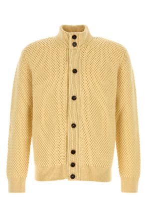 Ermenegildo Zegna Pastel Yellow Cashmere Cardigan