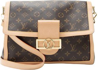 Louis Vuitton Brown Monogram Canvas & Leather Dauphine Soft GM (Authentic Pre- Loved)