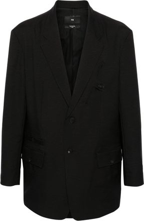 Yohji Yamamoto Sport Uniform recycled-polyester blazer - men - Recycled Polyester/Recycled Polyester - L - Black
