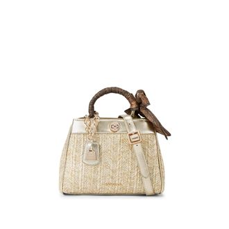 Carvela Womens Sorrento Top Handle Bag - Gold Fabric - One Size