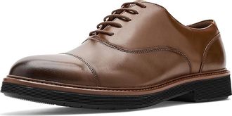 Johnston & Murphy Tyson Dress Cap Toe Mens Shoes Tan Full Grain : 10.5 W (EE), Leather