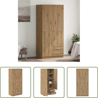 vidaXL vidaXL Armadio con cassetti - Armadio Rovere Artigianale 80x52x180 cm in Legno Multistrato