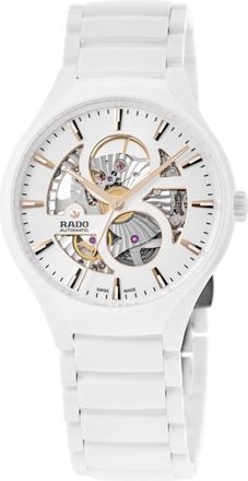 Rado TRUE Round Automatic Open Heart White Dial Ceramic Unisex Watch R27115012