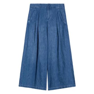 Max Mara Wide Jeans, female, Blue, Size: XS Pantalone in denim