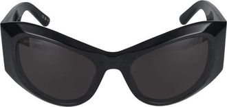Balenciaga Zwart Grijs Zonnebril Bb 0393S Stijl - Dames - Zonnebrillen - Zwart - 57 MM - Accessoires