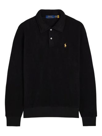 Polo Ralph Lauren long-sleeve polo shirt - men - Cashmere/Wool - L - Black