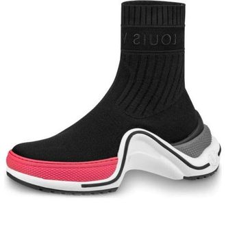 Louis Vuitton (WMNS) LOUIS VUITTON LV Archlight High-Top Sports Shoes Black/Red 1A52JR