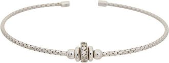 Meshmerise 18K Plated 0.07 Ct. Tw. Diamond Bangle Bracelet