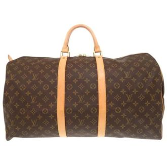 Louis Vuitton Vintage, unisex, Bruin, ONE Size, Pre-owned Canvas Weekendtas