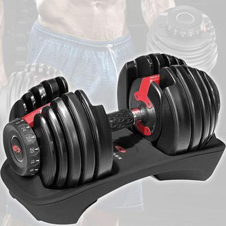 Trade Shop Trade Shop - Manubrio Pesi Dumbbell Regolabile A Carico Variabile Da 2 A 24kg Multifunzionale