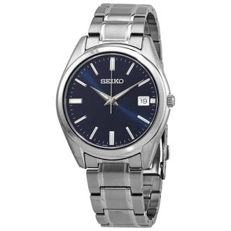 Seiko Classic Quartz Blue Dial Mens Watch SUR309P1