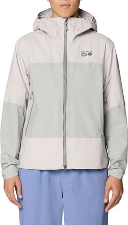 Mountain Hardwear Cloud Cipher Hooded Jacket in City Fog/half Moon Grey at Nordstrom, Size X-Large