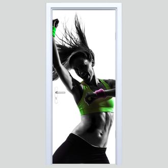 OEM Pegatina De Tela Para Puerta Con Dise&ntilde;o De Baile Hip Hop 166pd