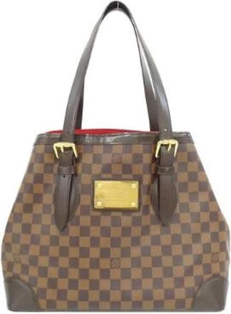 Louis Vuitton Pre-owned Tote Bags, female, Brown, Size: ONE SIZE Pre-owned Hampstead Damier Tote Bag