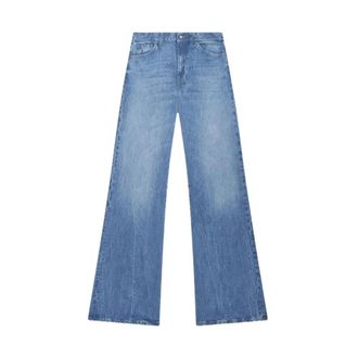 Dondup Wide Jeans, female, Blue, Size: W25 Wide Leg Amber Jeans