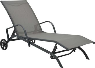 vidaXL Sun Lounger Steel and Textilene Vidaxl