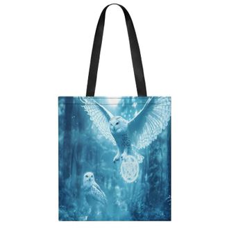 Generic Owl Womens Tote Casual Shopping Bag Lightweight Shoulder Bags Hobos Handbag for Work Travel Daily 35x40cm