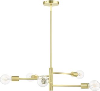 Livex Lighting Bannister Brass 5 Light Chandelier