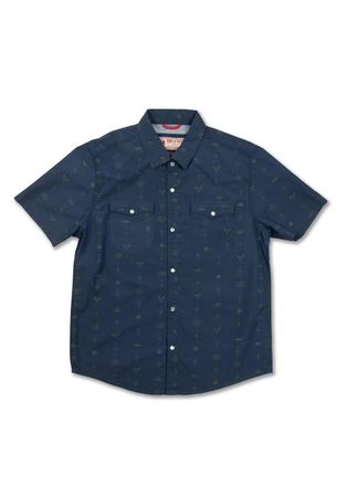 Iron And Resin Mens Bull Shirt In Navy