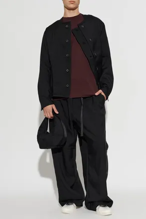 Yohji Yamamoto Button-up Jacket, Mens, Black