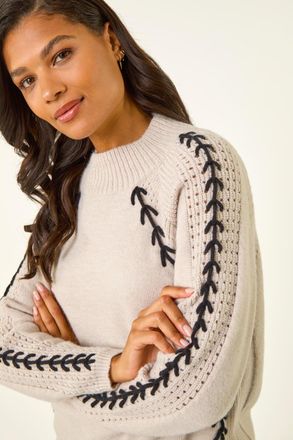 Roman Blanket Stitch Knit Jumper