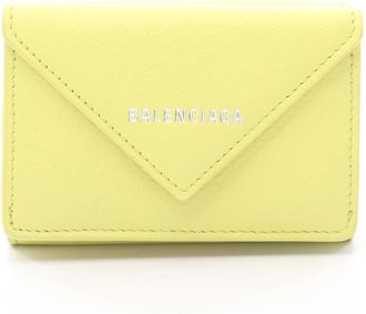 Balenciaga Yellow Leather Wallet (Tri-Fold) (Pre-Owned)