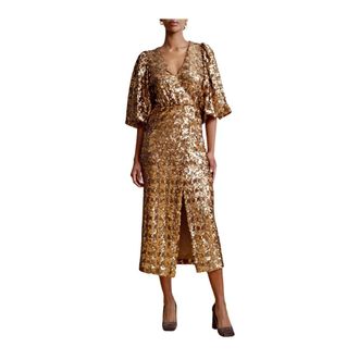 By Ti Mo BY Timo, Dames, Jurken, Geel, Maat: L Viscose