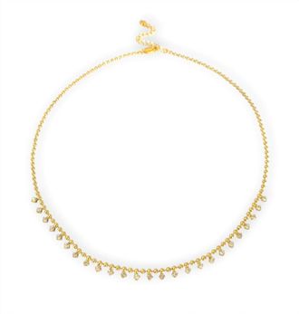 Theia Womens Fringe Necklace In Gold