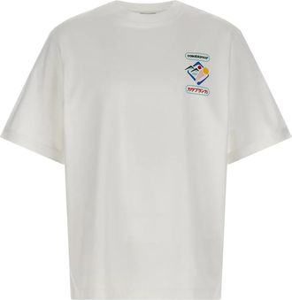 Casablanca Cotton T-shirt - Heren - T-shirts - Wit - S - Katoen - Tops