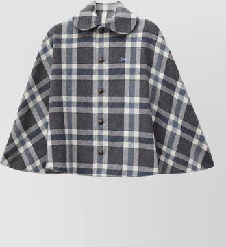 Kenzo wool-blend single-breasted military cape