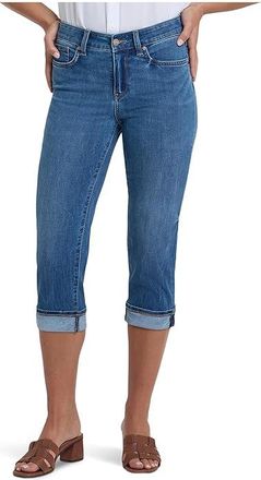 NYDJ Petite Crop Cuff Jeans Womens Clothing Wild River : 12P 19, Cotton/Denim/Elastane