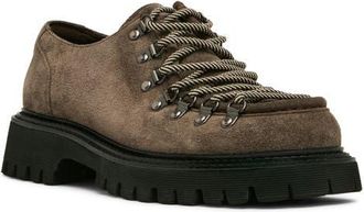 Steve Madden Campello Leather Moc Toe Oxford in Grey Suede at Nordstrom, Size 10.5