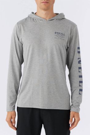O'Neill Trvlr Upf Snap Long Sleeve Hoodie In Heather Gray