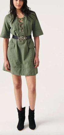 BA&SH Dorise Short Dress In Green