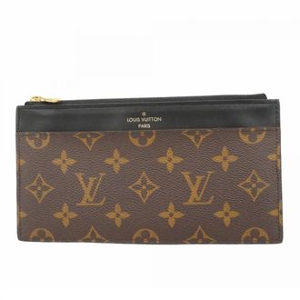 Louis Vuitton Black Brown Long Wallet (Bi-Fold) (Pre-Owned)