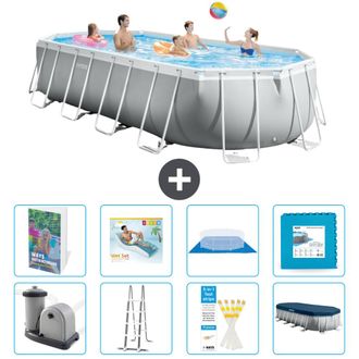 Intex Piscina Prism Frame Oval - 610x305x122 Cm - 9-piezas S651