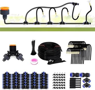 OEM Kit De Riego Por Goteo Autom&aacute;tico De 30 M, Conexiones R&aacute;pidas Sin Herramientas, 30 Boquillas De Pulverizaci&oacute;n De Cobre, Chorro Flexible De 360&deg; Para J