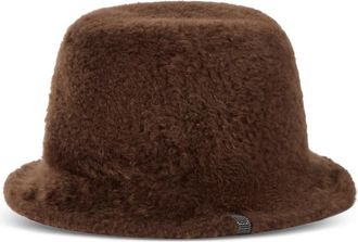 Brunello Cucinelli Soft Fuzzy-shearling Bucket Hat With Shiny-band