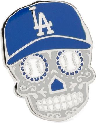 Cufflinks Inc. LA Dodgers Sugar Skull Lapel Pin in White at Nordstrom