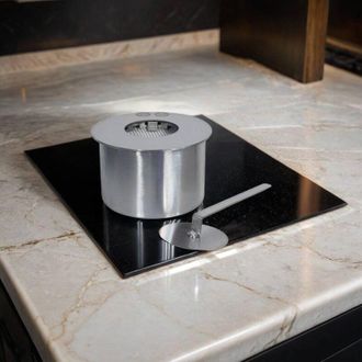 Dmora Dmora - Quemador Arnasco, Hornillo, Elemento Calefactor, Incinerador, Made In Italy, 17x17 H10 Cm, Gris