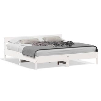 Berkfield Home Bed Frame without Mattress White 180x200 cm Super King Solid Wood Pine
