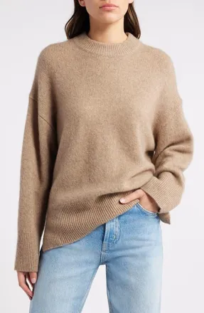 Rails Miranda Crewneck Cashmere & Silk Sweater in Oatmeal at Nordstrom, Size Xx-Small