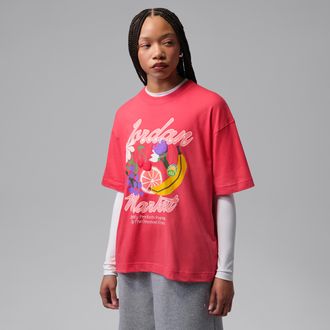Nike Jordan Womens Jordan Oversized T-Shirt in Red | IW0934-631