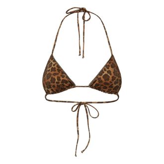 MC2 Saint Barth Brown Sea Clothing with Mandarin Collar - female - MC2 Saint Barth - Bikinis - Brown - L - Swimwear