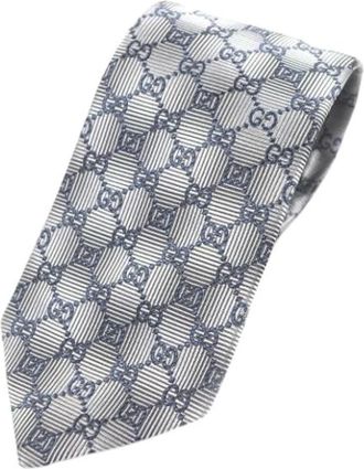 Gucci Pre-owned Accessories, male, Blue, Size: ONE SIZE Pre-owned Cravat