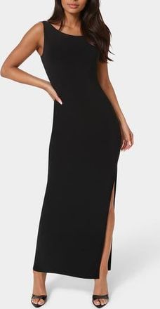 Bebe One-Shoulder Slit Maxi Dress in Black at Nordstrom Rack, Size X-Small